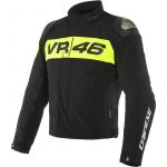 Dainese Casacos VR46 Podium D-dry Black Fluo-yellow 48 - 1654626-620-48