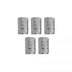 Dunlop Set de 5 Tampões de Válvulas Rodas de Carro Prata - ELK99983