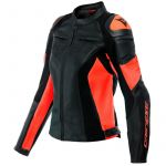 Dainese Casacos Racing 4 Lady Black Fluo-red 38