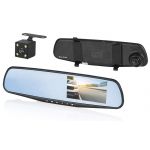 Câmara Vigilância FHD 1080p Espelho Retrovisor Automóvel 4.3'' + Câmara Traseira
