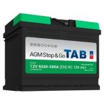 TAB Bateria Agm Stop &amp; Go P/ Automóvel 12v 60ah (242 X 175 X 190mm) AG60