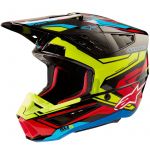 ALPINESTARS Capacete S-M5 Action 2 Black / Yellow Fluo / Bright Red Glossy XS