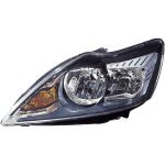 Depo Farol Compatível Esquerdo Ford Focus II 08-10 Mascara Preta - 11316903