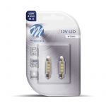 M-tech Lampadas LED C5W 41mm 6xSMD2835 Osr 12v Branco - LB091WO