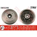 TRW Conjunto de dois tambores de freio - 3322937811328