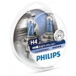 Philips Crystal Vision H4 + W5W 4x Lâmpadas