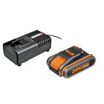 Worx Bateria e Carregador WA3601 20V/2AH