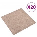 Ladrilhos Carpete para Pisos 20 Pcs 5 M² 50x50 cm Bege - 147318