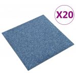 Ladrilhos Carpete para Pisos 20 Pcs 5 M² 50x50 cm Azul - 147316