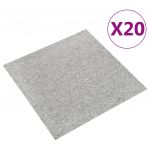 Ladrilhos Carpete para Pisos 20 Pcs 5 M² 50x50cm Cinzento-claro - 147310
