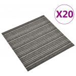 Ladrilhos Carpete P/ Pisos 20 Pcs 5 M² 50x50cm Riscas Antracite - 147308