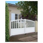 Gardengate Portão de Alumínio Florença 3X1.2-1.4M Branco - 16502626