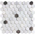Rubicer Pastilha Cerâmica Hexagone Carrara White 30.5x29.5cm