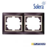 Solera Moldura para 2 Elementos Horizontal Moldura Preta. - EDM42955