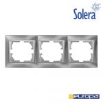 Solera Moldura para 3 Elementos Horizontal Prata 225x81x. - EDM42957