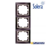 Solera Moldura Vertical para 3 Elementos Preto 81x154x10. - EDM42947