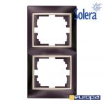 Solera Moldura Vertical para 2 Elementos Preto 81x154x10. - EDM42945