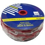 S21 Senalizacion Corrente de Sinalização Plastica 25m Branco/vermelho 8mm