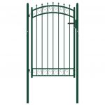 Portão para Cerca com Espetos 100x150 cm Aço Verde