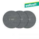 Wolfcraft Pack 5 Tecidos de Grade Aderente Grão de Carboneto de Silício 80.120.220 Ø125 mm - 840015792