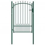 Portão para Cerca com Espetos 100x150 cm Aço Verde - 146395