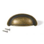 Emuca Puxador Móvel, Entre Furos de 64 mm, Zamak, Bronze - 9348908