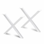 Emuca Jogo de Duas Patas Cross em Cruz Mesa, Altura 695 mm, Pintado Branco - 2040212