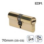 EDM Cilindro de Latão 70MM (35 + 35MM) Curta Cam R13 com 5 Chaves de Segurança Incluído