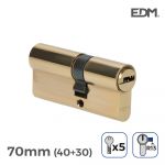 EDM Cilindro de Latão 70MM (40 + 30MM) Curta Cam R13 com 5 Chaves de Segurança Incluídas