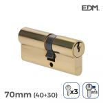 EDM Cilindro de Latão 70MM (40 + 30MM) R13 Curta Cam com 3 Chaves Incluindo