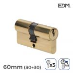 EDM Cilindro de Latão 60MM (30 + 30MM) Curta Cam R13 com 3 Chaves Incluindo