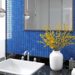Ladrilhos de Mosaico Adesivos 11 Pcs 30x30 cm Vidro Azul - 327307