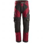 Snickers Workwear Pantalones Largos de Trabajo Flexiwork+ 6903 Rojo / Negro Talla 48
