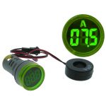 Amperímetro Digital LED Redonto Verde P/ Painel (0...100 Amp.) - 8519-VRD