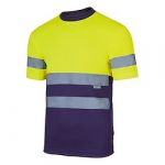 Velilla T-shirt Bicol Av Amarelo/navy Xl
