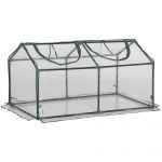 Outsunny Estufa 119x60x60cm Estufa de Jardim com 2 Enroláveis Cultivo de Plantas Verduras Flores Transparente - 845-368V04