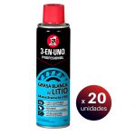 3 EN UNO Pack de 20 Unidades Profesional Lubrificante Transparente Grasa Blanca de Litio em Spray, 250 ml. - LoteSGS1140