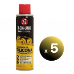 3 EN UNO Pack de 5 Unidades Profesional Lubrificante de Silicona, Spray 250 ml. - LoteSGS1052
