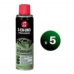 3 EN UNO Pack de 5 Unidades Profesional, Lubrificante Super Desengrasante em Spray 250ml. - LoteSGS1046