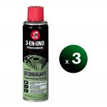 3 EN UNO Pack de 3 Unidades Profesional, Lubrificante Super Desengrasante em Spray 250ml. - LoteSGS1045
