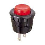 Botão de pressão rebaixado OFF-ON Botão vermelho Contactos prateados Electro DH 11.525/R/P 8430552052431