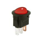 Interruptor basculante miniatura iluminado de um pólo encastrável Electro DH Black Body and Red Key 11.482.IL 8430552110933