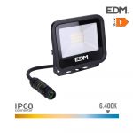 EDM Projetor led 20w 1520lm 6400k Luz Fria Black Series 12,4x10,6x2,8cm