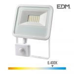 EDM Projetor led 30w 2100lm 6400k Luz Fria com Sensor de Presença 20x4,5x15,8cm