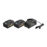 REMS Kit Power-pack 22V Carregador 100-240V + 2 Baterias Li-ion 21,6V 5.0AH 571591R220