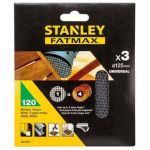 Stanley Folha de Lixa Malhagem 125mm com Velctro Grão 120 (3 Folhas) - STA39257-XJ