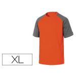 Delta Plus T-shirt de Algodao Cor Cinza Laranja Formato Xl Gris/naranja