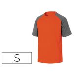 Delta Plus T-shirt de Algodao Cor Cinza Laranja Formato S Gris/naranja
