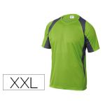Delta Plus T-shirt Poliester Manga Curta Colarinho Redondo Tratamento Secagem Rapida Cor Verde-cinza Formato Xxl