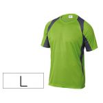 Delta Plus T-shirt Poliester Manga Curta Colarinho Redondo Tratamento Secagem Rapida Cor Verde-cinza Formato L